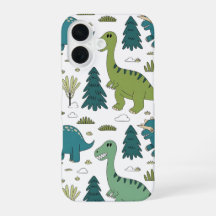 Funda de teléfono con patrón de bosque de dinosaur