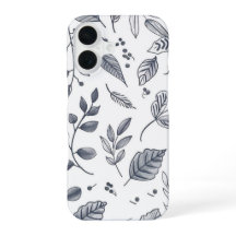 Funda de teléfono con patrón de hoja botánica en b