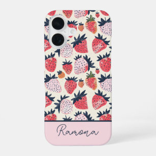 Para iPhone 16 Funda de teléfono con patrón personalizado de fres