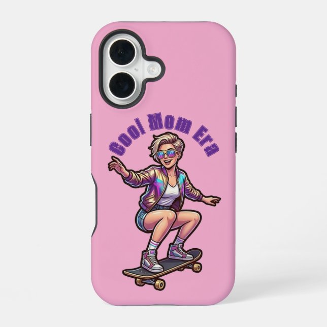 Para iPhone 16 Funda de teléfono con texto personalizado de la er (Reverso )
