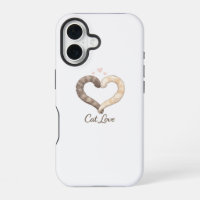 Funda de teléfono de amor de gato – Diseño de cora