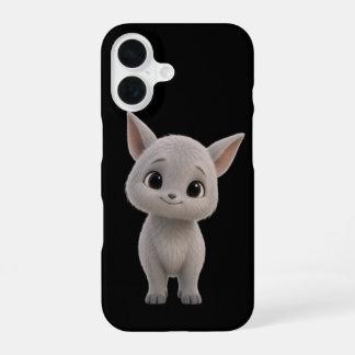 Para iPhone 16 Funda de teléfono de arte de gatito blanco lindo