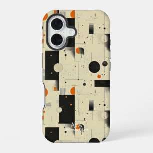 Para iPhone 16 Funda de teléfono de arte geométrico equilibrado b