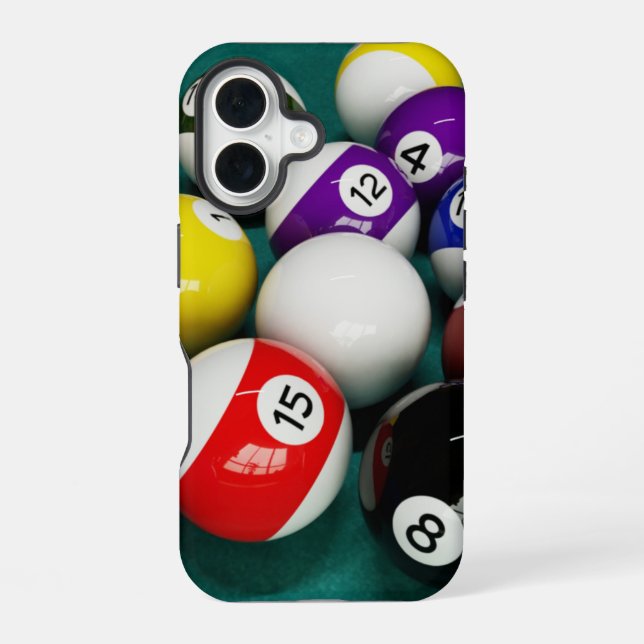 Para iPhone 16 Funda de teléfono de bolas de billar (Reverso )