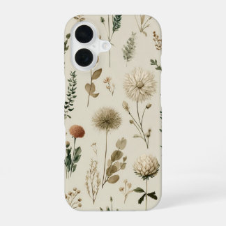 Para iPhone 16 Funda de teléfono de flores silvestres y hierbas b
