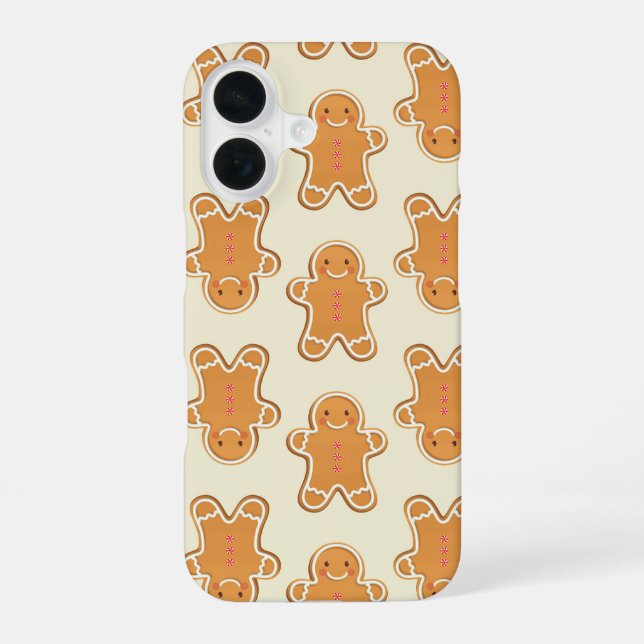 Para iPhone 16 Funda de teléfono de galletas de jengibre de Navid (Reverso )