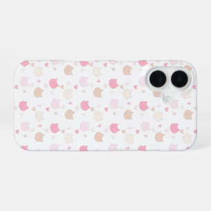 Para iPhone 16 Funda de teléfono de gatito kawaii rosa pastel con