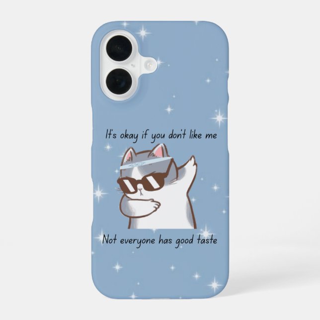 Para iPhone 16 Funda de teléfono de gato descarado (Reverso )