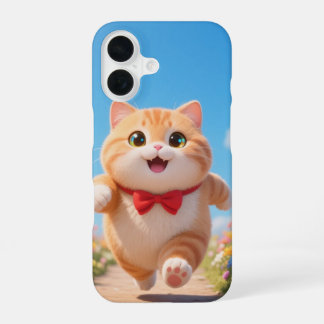 Para iPhone 16 Funda de teléfono de gato Kawaii feliz