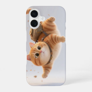 Para iPhone 16 Funda de teléfono de gato Kawaii juguetón