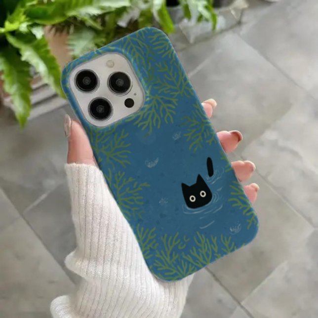 Para iPhone 16 Funda de teléfono de gato negro divertido (Subido por el creador)