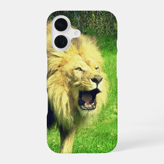 Para iPhone 16 Funda de teléfono de león rugiente (Reverso )