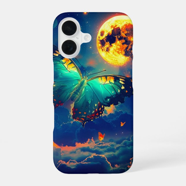 Para iPhone 16 Funda de teléfono de mariposa (Reverso )