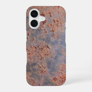 Para iPhone 16 Funda de teléfono de metal oxidado