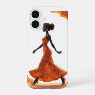 Para iPhone 16 Funda de teléfono de mujer africana en vestido nar