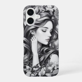 Para iPhone 16 Funda de teléfono de mujer durmiendo