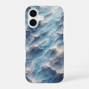 Para iPhone 16 Funda de teléfono de olas de mar azul profundo de 