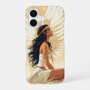 Para iPhone 16 Funda de teléfono de oración de ángel celestial