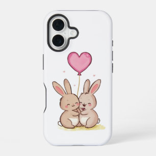 Para iPhone 16 Funda de teléfono de pareja de conejos lindos con