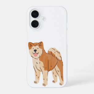 Para iPhone 16 Funda de teléfono de perro lindo y esponjoso