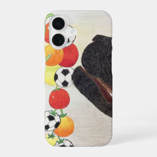 Para iPhone 16 Funda de teléfono de perro y tomates