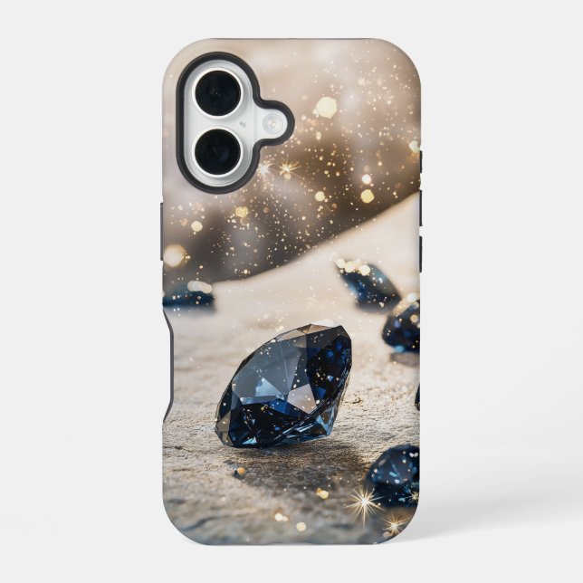 Para iPhone 16 Funda de teléfono de piedra preciosa brillante (Reverso )