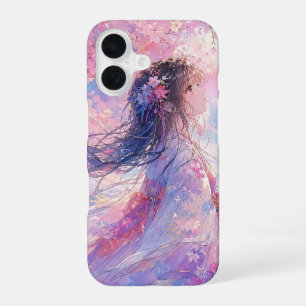 Para iPhone 16 Funda de teléfono de sueño de flor de cerezo