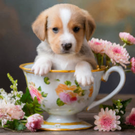 Para iPhone 16 Funda de teléfono de taza de cachorro