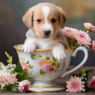 Para iPhone 16 Funda de teléfono de taza de cachorro