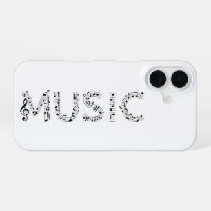 Para iPhone 16 Funda de teléfono de tipografía musical