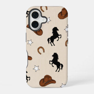Para iPhone 16 Funda de teléfono de vaquero occidental - Vintage