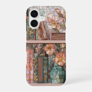 Para iPhone 16 Funda de teléfono de vidrio emplomado con tema de