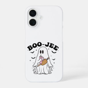 Para iPhone 16 Funda de teléfono fantasma BOO-JEE Halloween linda