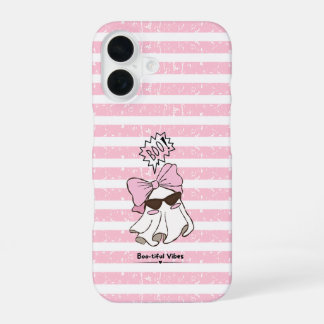Para iPhone 16 Funda de teléfono fantasma lindo espeluznante rosa