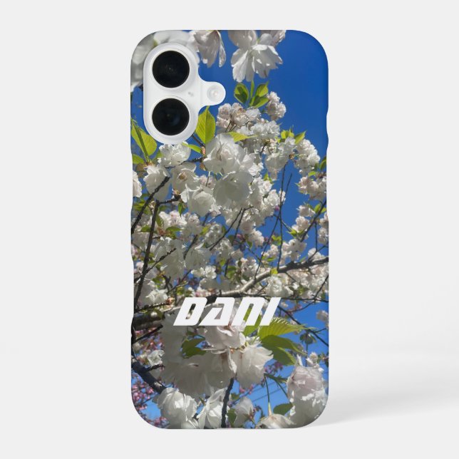 Para iPhone 16 Funda de teléfono floral (Reverso )