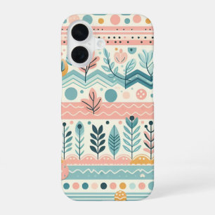 Para iPhone 16 Funda de teléfono floral pastel