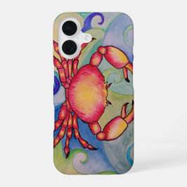 Para iPhone 16 Funda de teléfono Happy Crab