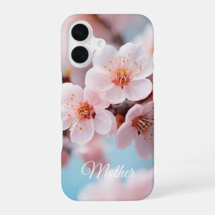 Para iPhone 16 Funda de teléfono mágica de flor de Pink Blossom