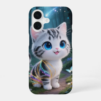 Para iPhone 16 Funda de teléfono mágica de gato Kawaii