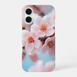Para iPhone 16 Funda de teléfono mágico de flor de cerezo rosa