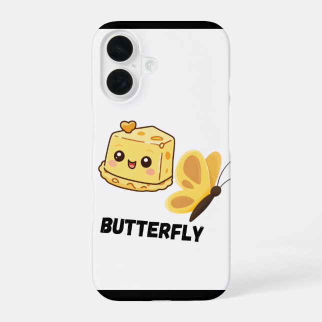 Para iPhone 16 Funda de teléfono mariposa (Reverso )