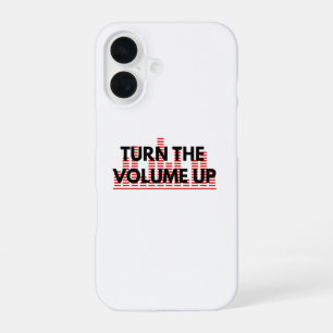 Para iPhone 16 Funda de teléfono minimalista Sube el Volumen