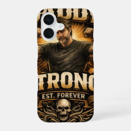 Para iPhone 16 Funda de teléfono Papá Fuerte Vintage Gym Padre Fu