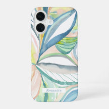 Funda de teléfono personalizada con acuarela botán