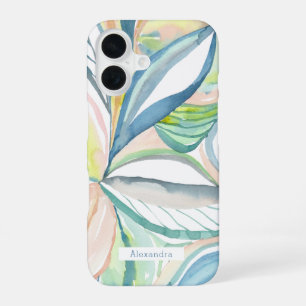Para iPhone 16 Funda de teléfono personalizada con acuarela botán