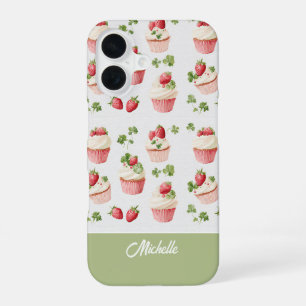 Para iPhone 16 Funda de teléfono personalizada de fresa