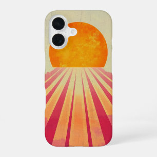 Para iPhone 16 Funda de teléfono Pink Horizon Sun