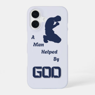 Para iPhone 16 Funda de teléfono "Un hombre ayudado por Dios"