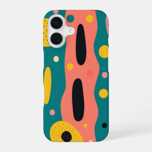 Para iPhone 16 Funda de teléfono vintage colorida divertida Durad