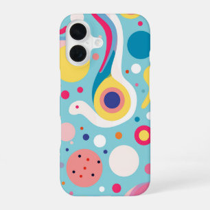 Para iPhone 16 Funda de teléfono vintage con vibra retro Colorida